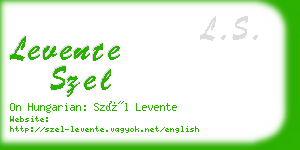 levente szel business card